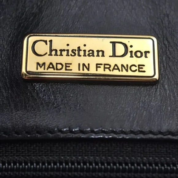 Authentic Christian Dior Honeycomb Shoulder Tote Bag PVC Leather Black - Picture 11 of 13